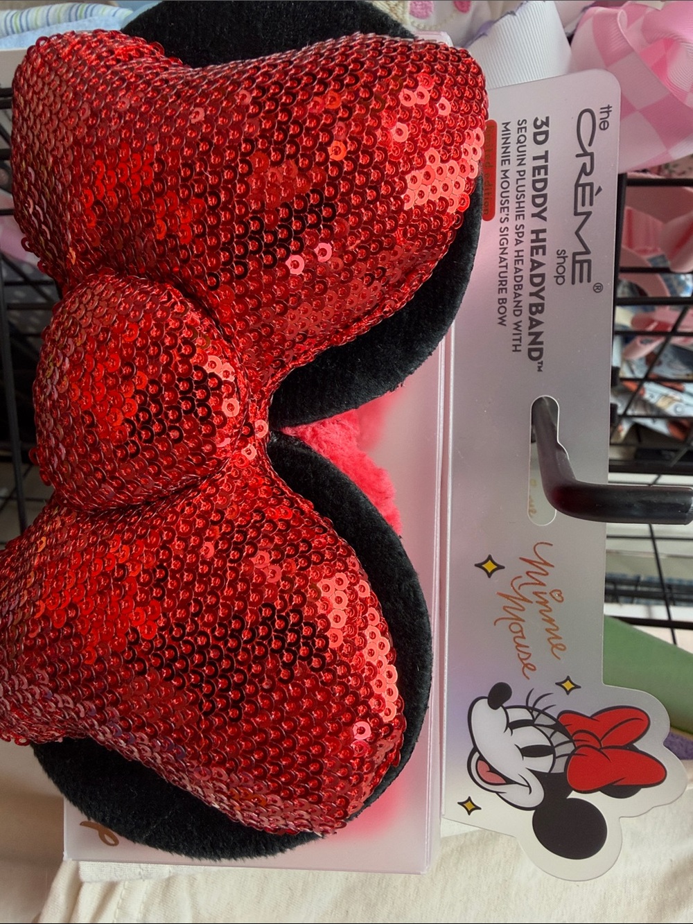 Avenue Red Sequin Bow Ear Muffs